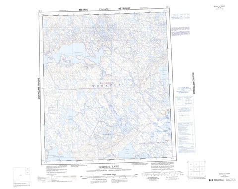 066A Schultz Lake Canadian topographic map, 1:250,000 scale