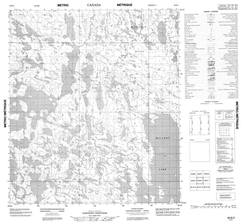 066B02 No Title Canadian topographic map, 1:50,000 scale