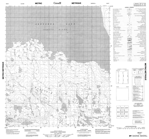 066B07 No Title Canadian topographic map, 1:50,000 scale