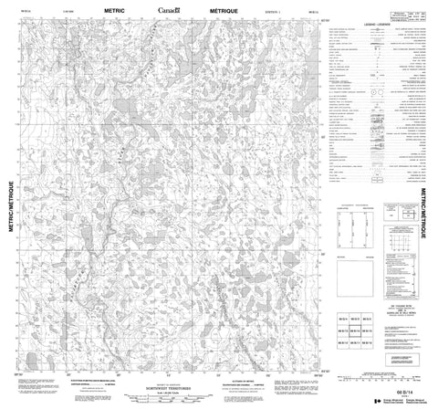 066B14 No Title Canadian topographic map, 1:50,000 scale