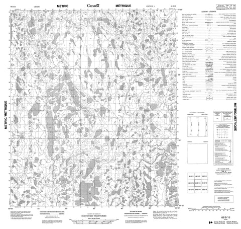 066B15 No Title Canadian topographic map, 1:50,000 scale