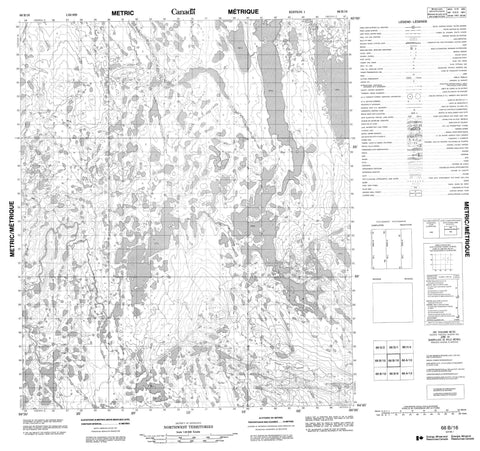 066B16 No Title Canadian topographic map, 1:50,000 scale