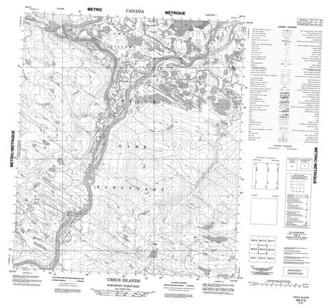 066C05 Ursus Islands Canadian topographic map, 1:50,000 scale