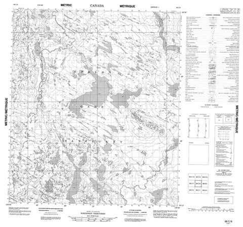 066C08 No Title Canadian topographic map, 1:50,000 scale