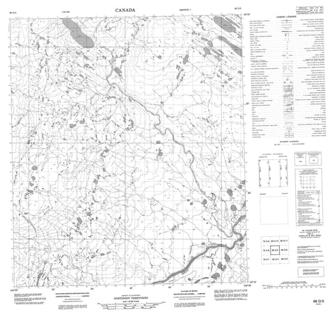 066D05 No Title Canadian topographic map, 1:50,000 scale