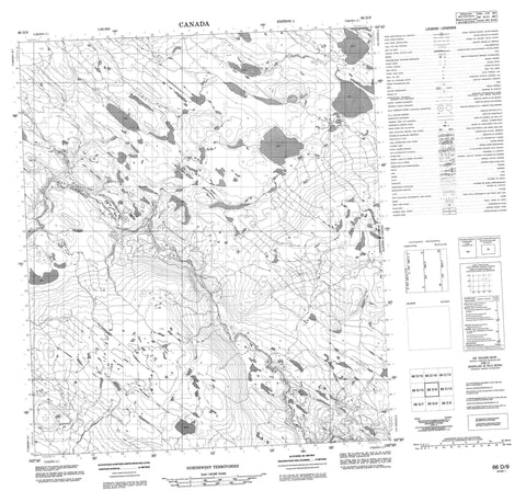 066D09 No Title Canadian topographic map, 1:50,000 scale