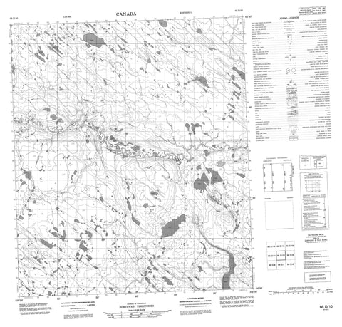 066D10 No Title Canadian topographic map, 1:50,000 scale