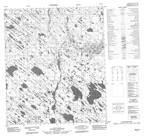 066D11 No Title Canadian topographic map, 1:50,000 scale