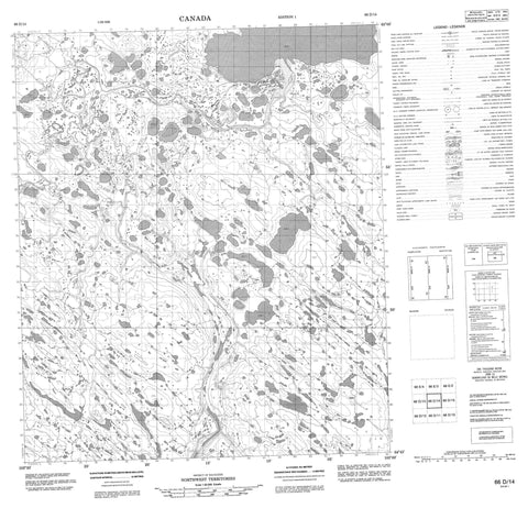 066D14 No Title Canadian topographic map, 1:50,000 scale