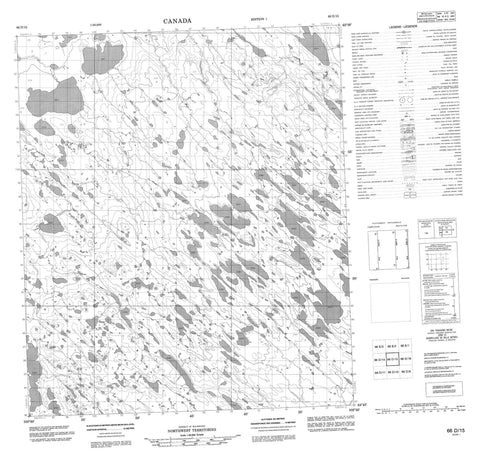 066D15 No Title Canadian topographic map, 1:50,000 scale