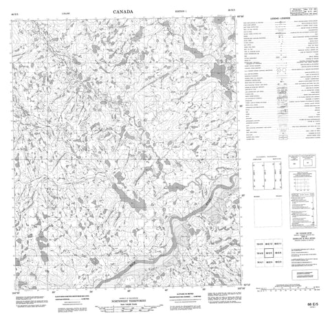 066E05 No Title Canadian topographic map, 1:50,000 scale