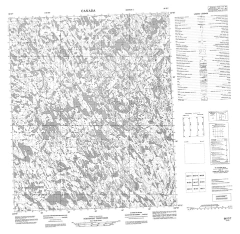 066E07 No Title Canadian topographic map, 1:50,000 scale