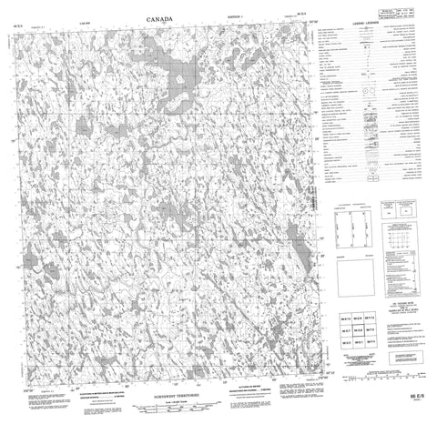 066E08 No Title Canadian topographic map, 1:50,000 scale