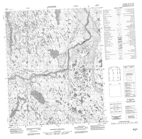 066E09 No Title Canadian topographic map, 1:50,000 scale