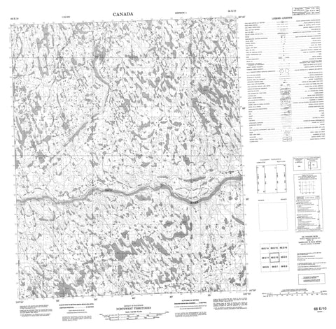 066E10 No Title Canadian topographic map, 1:50,000 scale