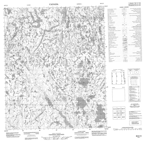 066E12 No Title Canadian topographic map, 1:50,000 scale