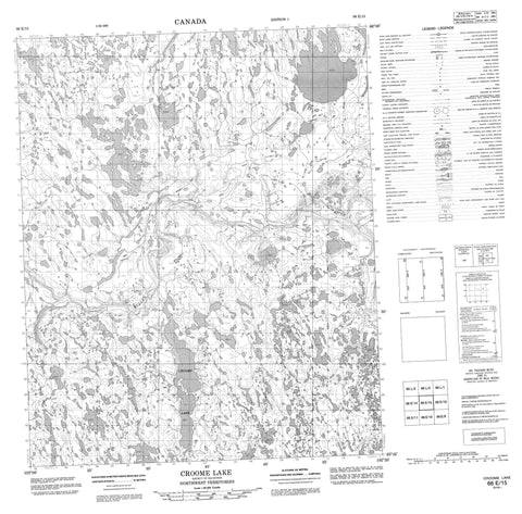 066E15 Croome Lake Canadian topographic map, 1:50,000 scale