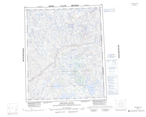 066E Jervoise River Canadian topographic map, 1:250,000 scale