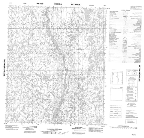 066F07 No Title Canadian topographic map, 1:50,000 scale