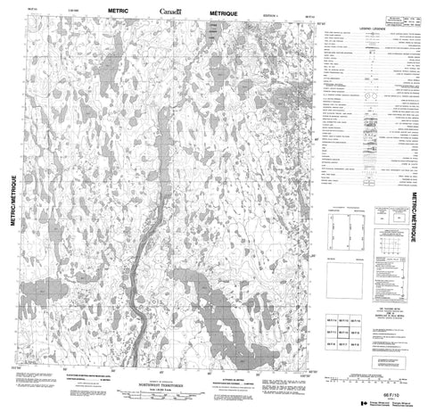 066F10 No Title Canadian topographic map, 1:50,000 scale