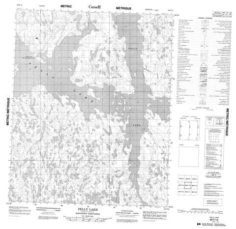 066F14 Pelly Lake Canadian topographic map, 1:50,000 scale