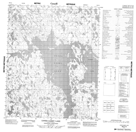 066F15 Upper Garry Lake Canadian topographic map, 1:50,000 scale