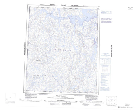 066F Pelly Lake Canadian topographic map, 1:250,000 scale