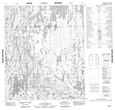 066G01 No Title Canadian topographic map, 1:50,000 scale