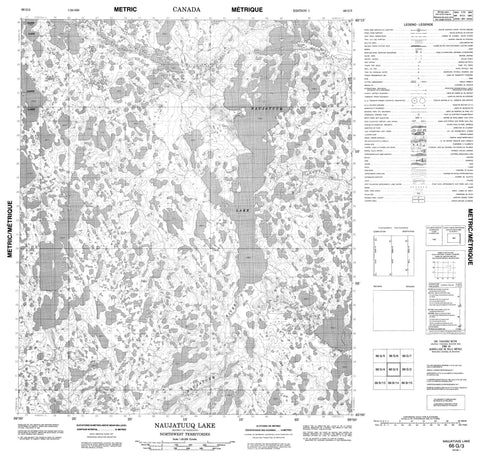 066G03 Naujatuuq Lake Canadian topographic map, 1:50,000 scale