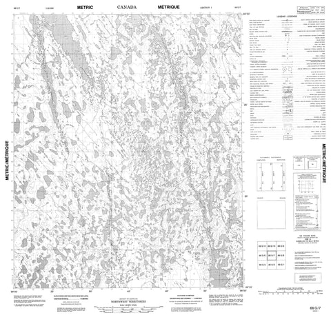 066G07 No Title Canadian topographic map, 1:50,000 scale