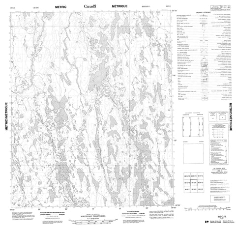 066G09 No Title Canadian topographic map, 1:50,000 scale