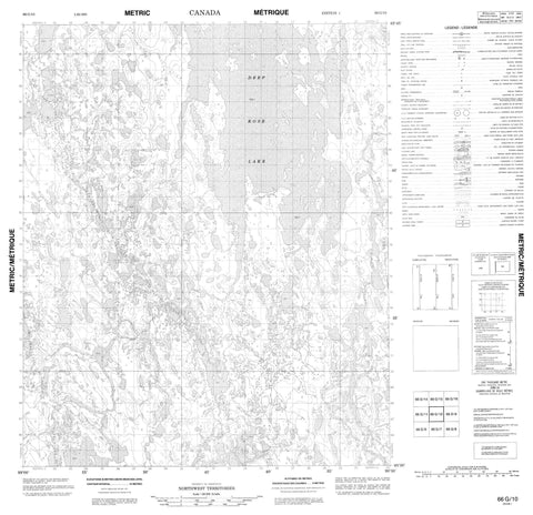 066G10 No Title Canadian topographic map, 1:50,000 scale