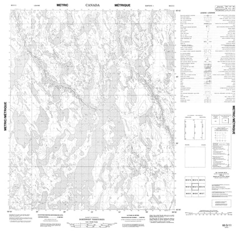 066G11 No Title Canadian topographic map, 1:50,000 scale