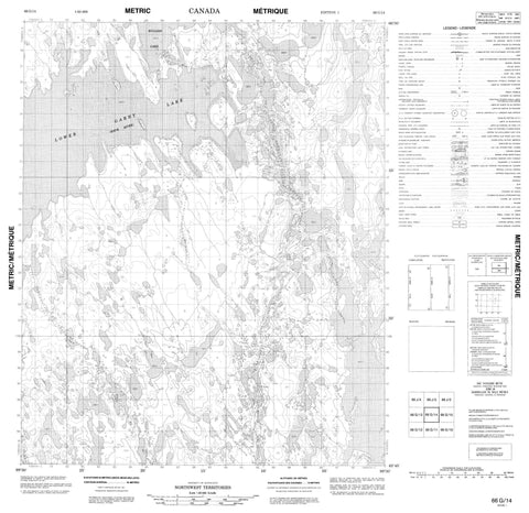 066G14 No Title Canadian topographic map, 1:50,000 scale