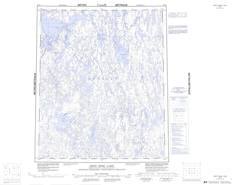 066G Deep Rose Lake Canadian topographic map, 1:250,000 scale