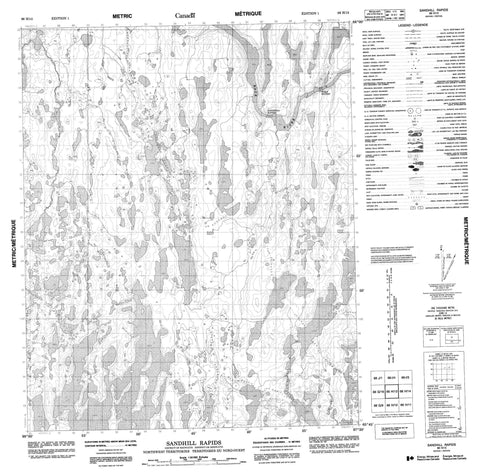 066H13 Sandhill Rapids Canadian topographic map, 1:50,000 scale