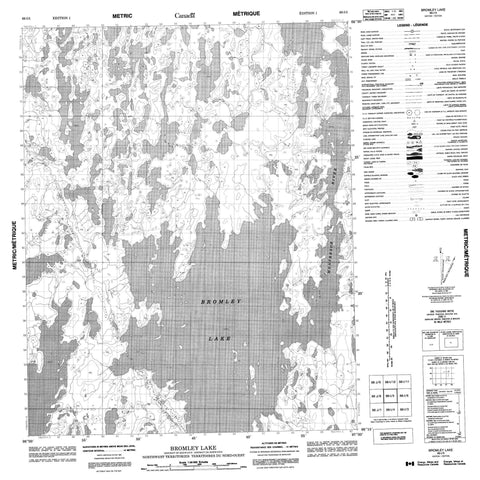 066I05 Bromley Lake Canadian topographic map, 1:50,000 scale