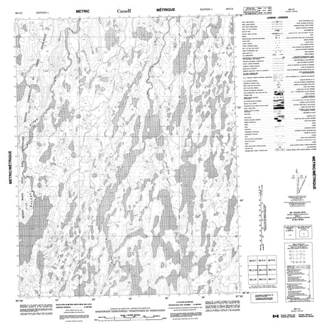 066I13 No Title Canadian topographic map, 1:50,000 scale