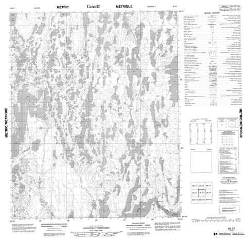 066J01 No Title Canadian topographic map, 1:50,000 scale