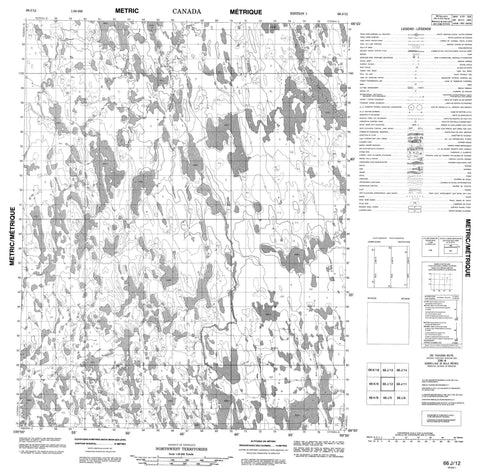 066J12 No Title Canadian topographic map, 1:50,000 scale