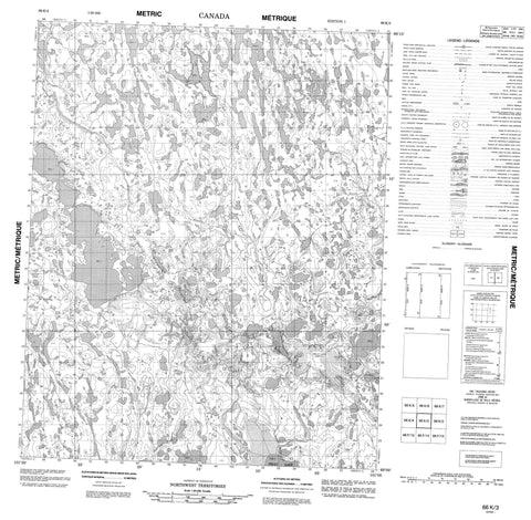 066K03 No Title Canadian topographic map, 1:50,000 scale