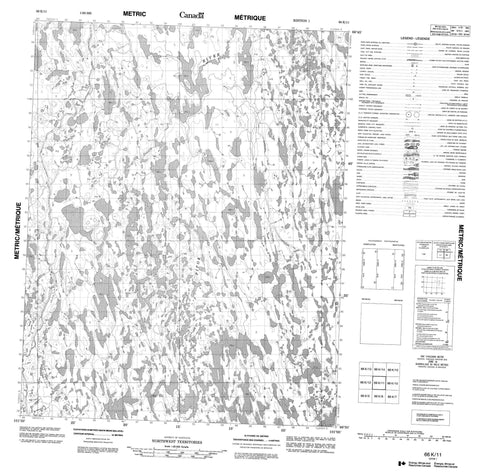 066K11 No Title Canadian topographic map, 1:50,000 scale