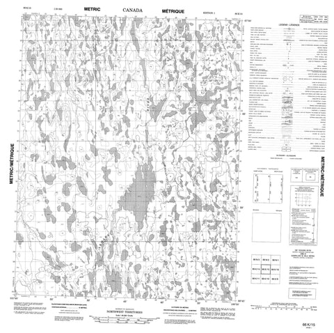 066K15 No Title Canadian topographic map, 1:50,000 scale