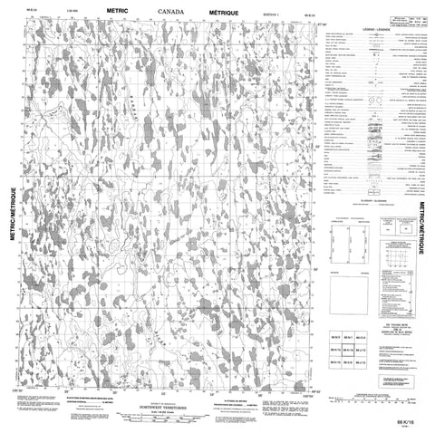 066K16 No Title Canadian topographic map, 1:50,000 scale