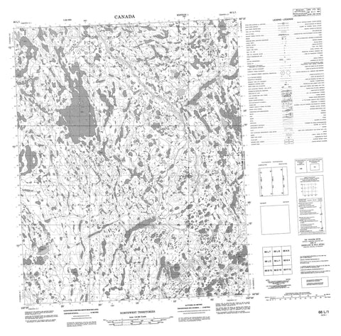 066L01 No Title Canadian topographic map, 1:50,000 scale