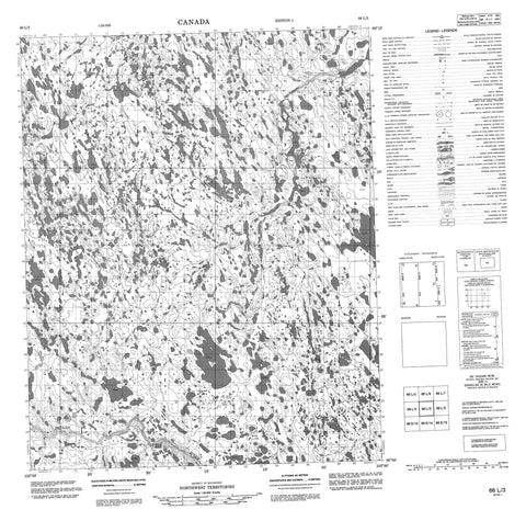 066L03 No Title Canadian topographic map, 1:50,000 scale