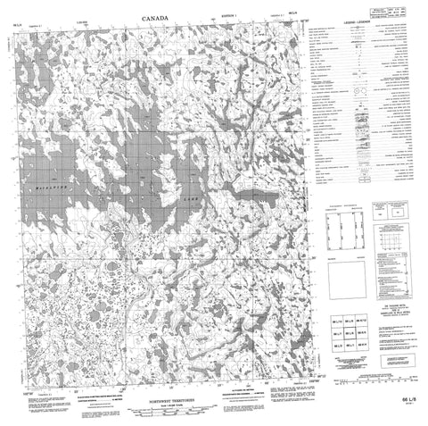 066L08 No Title Canadian topographic map, 1:50,000 scale