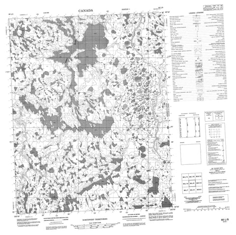 066L09 No Title Canadian topographic map, 1:50,000 scale