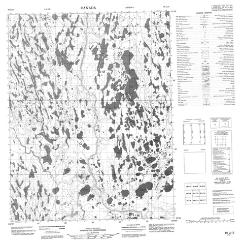 066L13 No Title Canadian topographic map, 1:50,000 scale