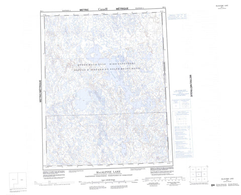 066L Macalpine Lake Canadian topographic map, 1:250,000 scale